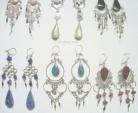 10 Pairs of Earrings with Natural Stones.
